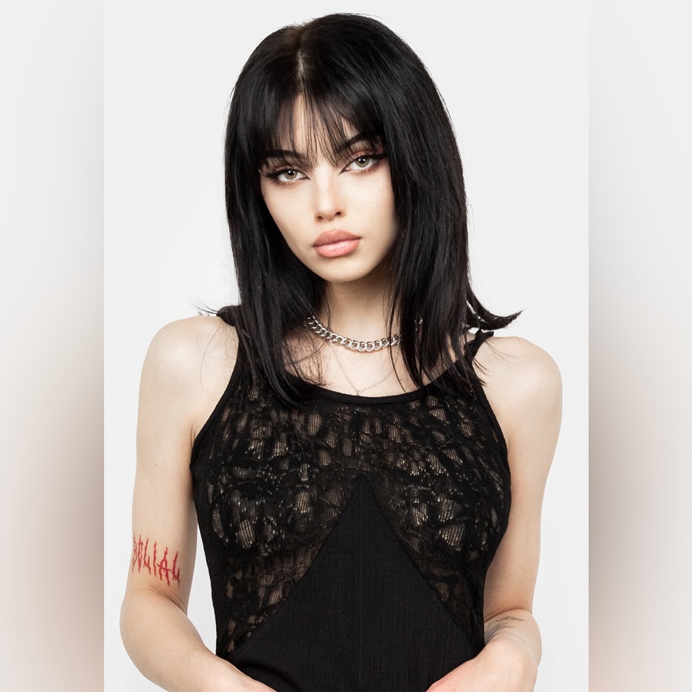 NWT Disturbia Everything Libertina Lace Panel Slip Dress Size US 4 - Picture 4 of 7